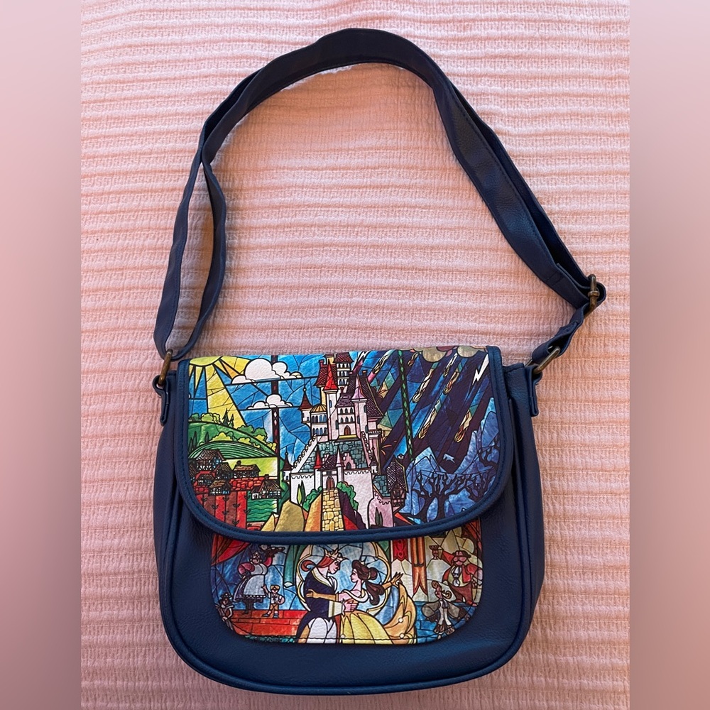 Loungefly Beauty and the Beast cross body purse.